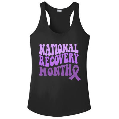 Warrior National Recovery Month Addiction Recovery Awareness Ladies PosiCharge Competitor Racerback Tank
