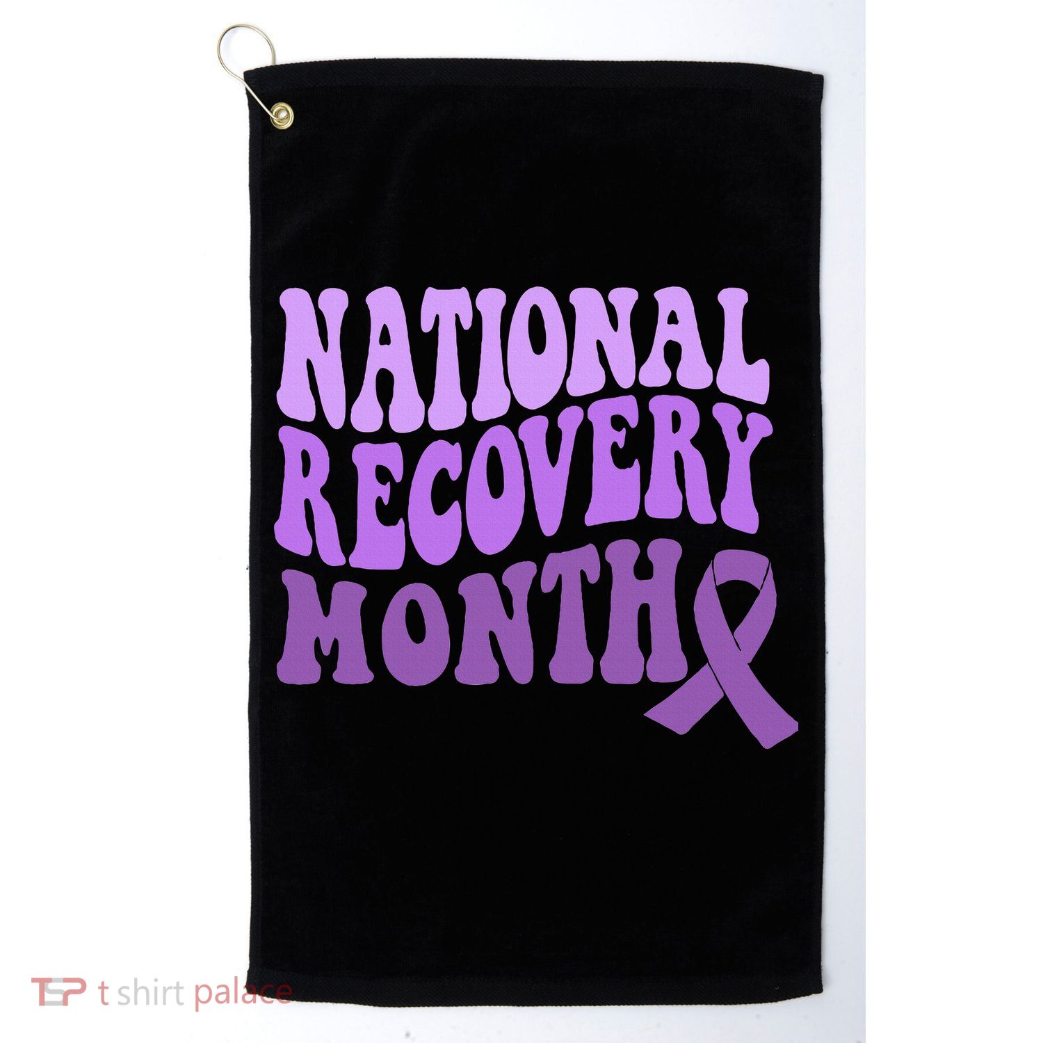Warrior National Recovery Month Addiction Recovery Awareness Golf Towel