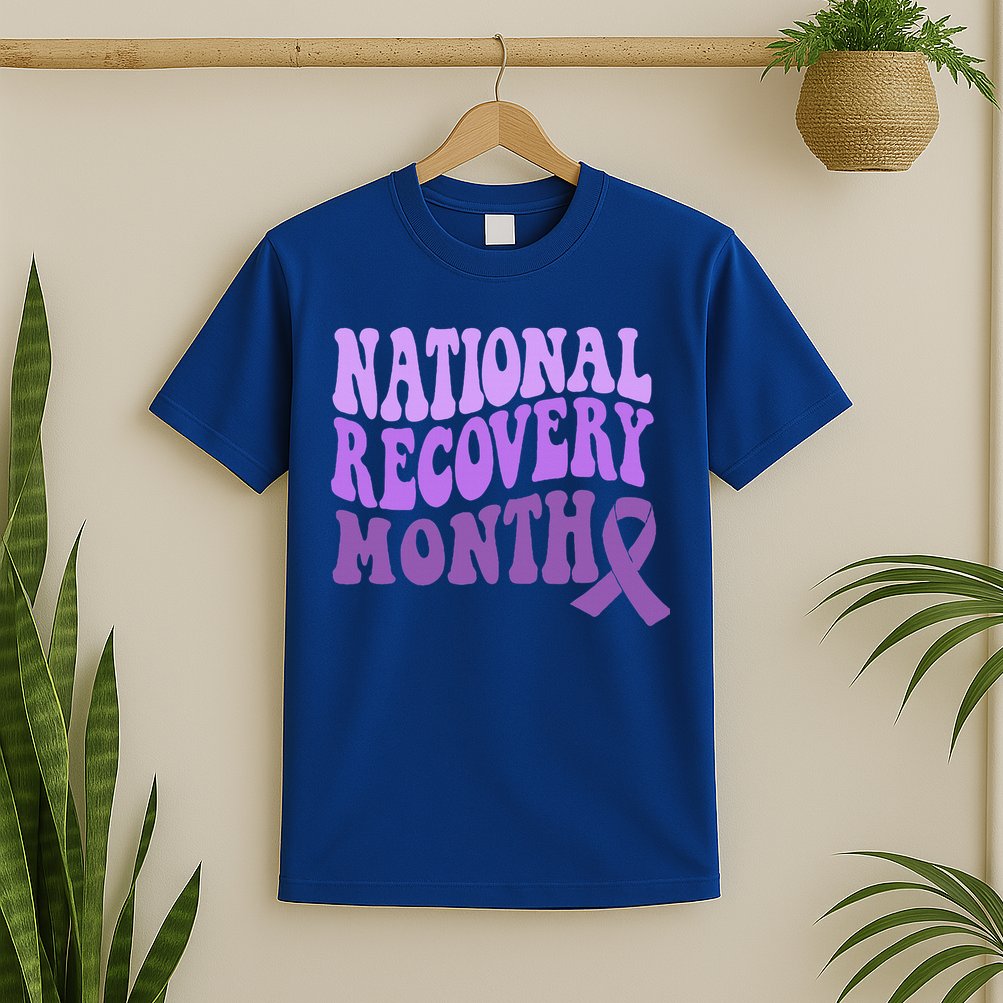 Warrior National Recovery Month Addiction Recovery Awareness T-Shirt