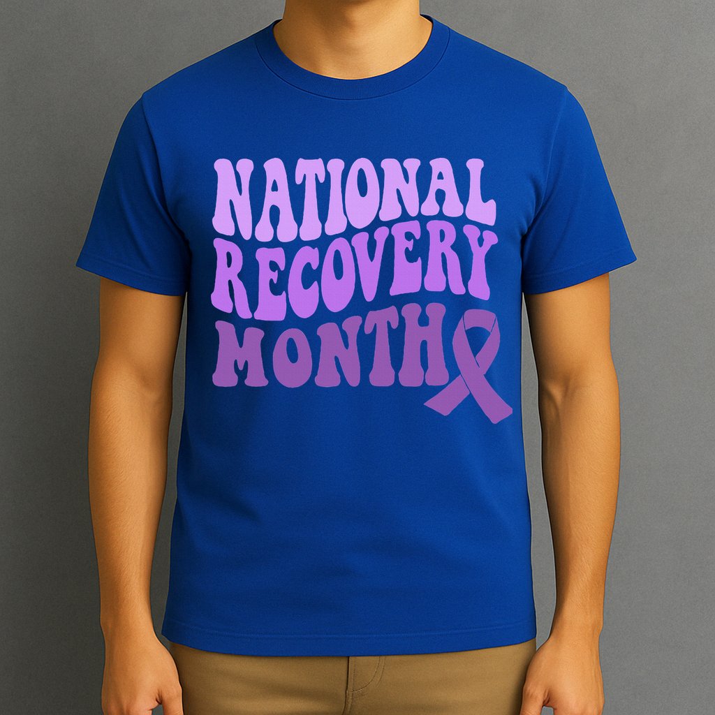 Warrior National Recovery Month Addiction Recovery Awareness T-Shirt
