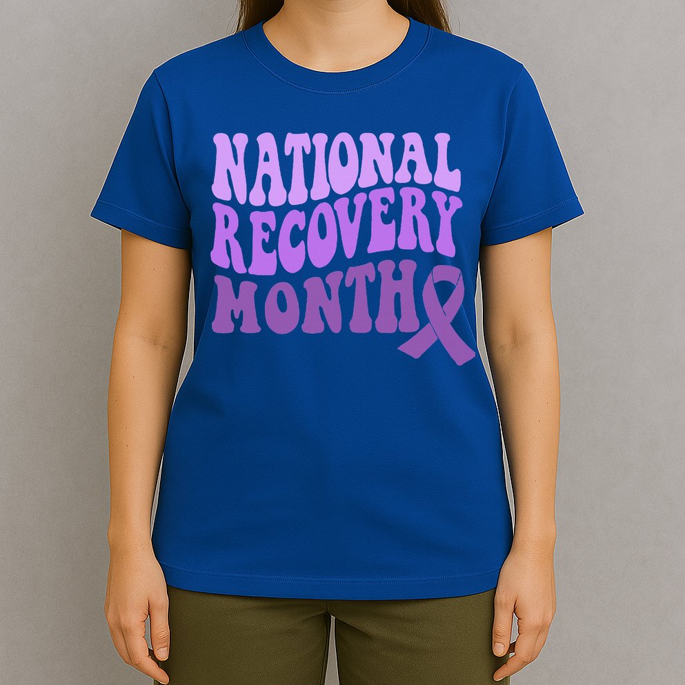 Warrior National Recovery Month Addiction Recovery Awareness T-Shirt