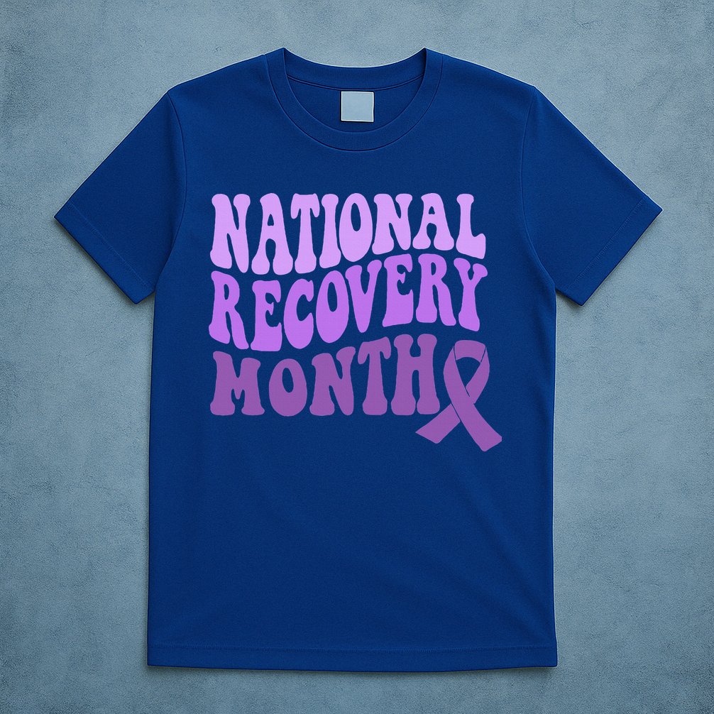 Warrior National Recovery Month Addiction Recovery Awareness T-Shirt