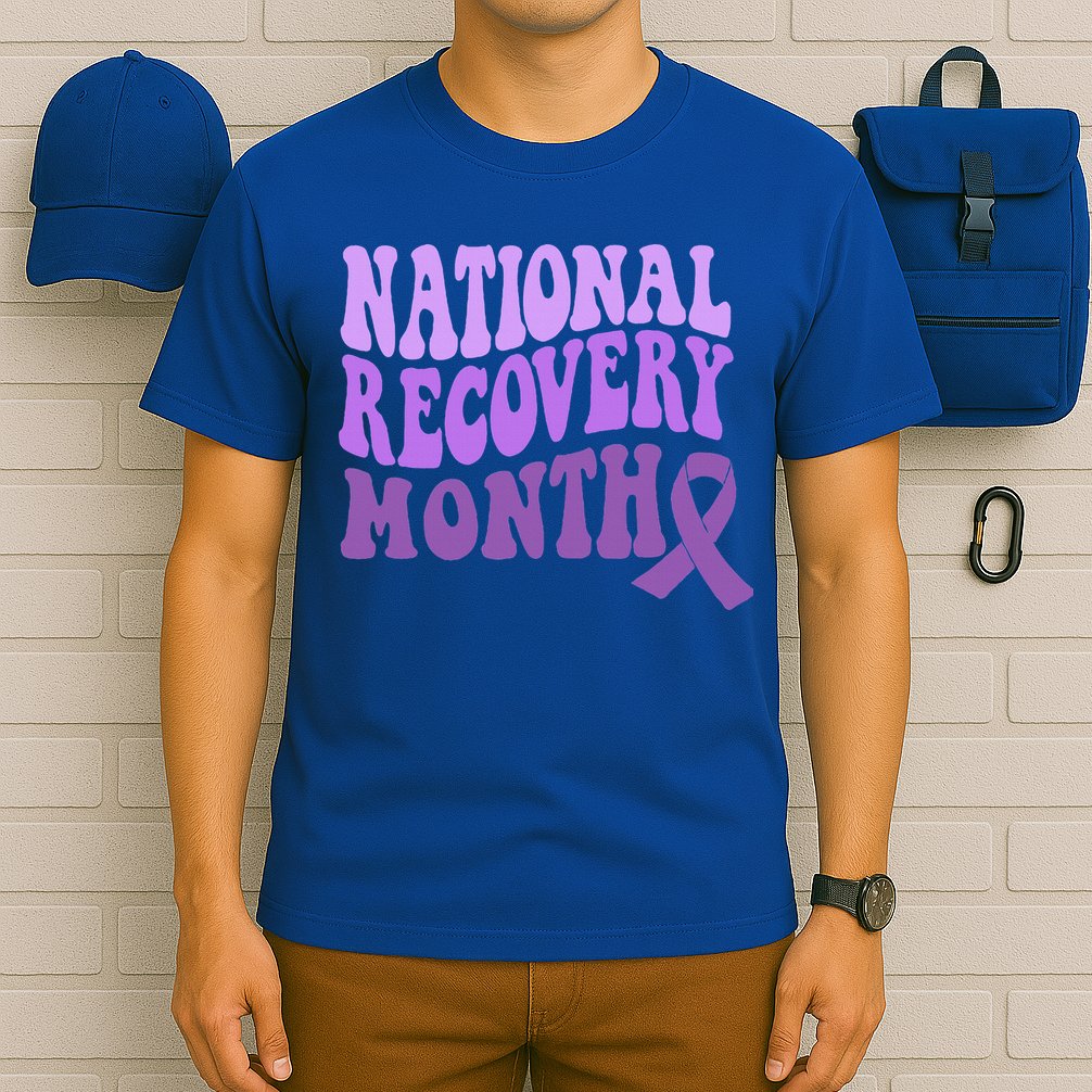 Warrior National Recovery Month Addiction Recovery Awareness T-Shirt