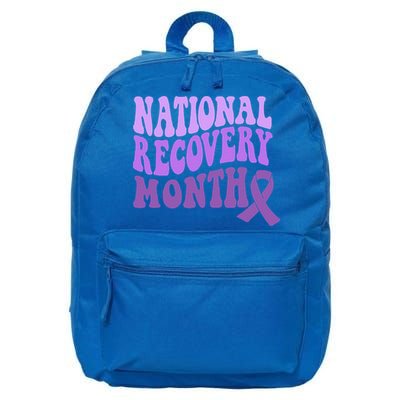 Warrior National Recovery Month Addiction Recovery Awareness 16 in Basic Backpack