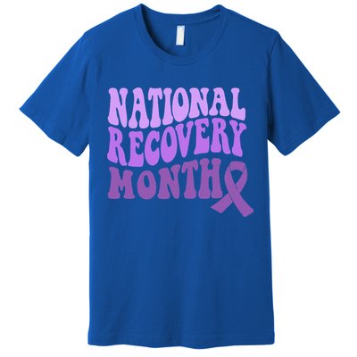 Warrior National Recovery Month Addiction Recovery Awareness Premium T-Shirt