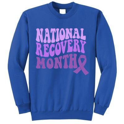 Warrior National Recovery Month Addiction Recovery Awareness Tall Sweatshirt