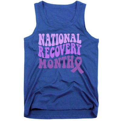 Warrior National Recovery Month Addiction Recovery Awareness Tank Top