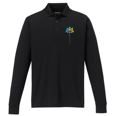 Wo Namaste Rainbow Dala Lotus Flower Meditation Yoga Meaningful Gift Performance Long Sleeve Polo