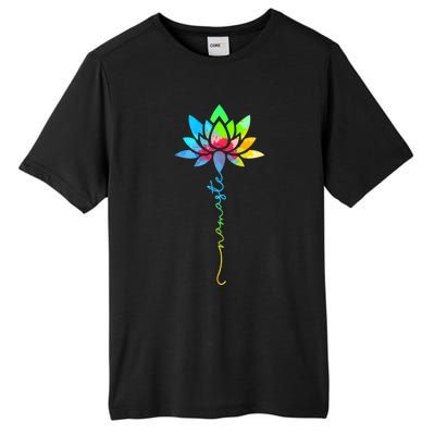 Wo Namaste Rainbow Dala Lotus Flower Meditation Yoga Meaningful Gift Tall Fusion ChromaSoft Performance T-Shirt