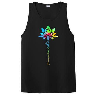 Wo Namaste Rainbow Dala Lotus Flower Meditation Yoga Meaningful Gift PosiCharge Competitor Tank