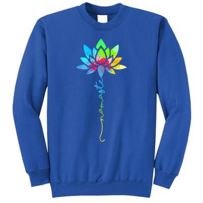 Wo Namaste Rainbow Dala Lotus Flower Meditation Yoga Meaningful Gift Sweatshirt