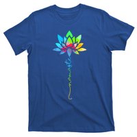 Wo Namaste Rainbow Dala Lotus Flower Meditation Yoga Meaningful Gift T-Shirt