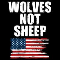 Wolves Not Sheep Distressed American USA Flag Impact Tech Backpack