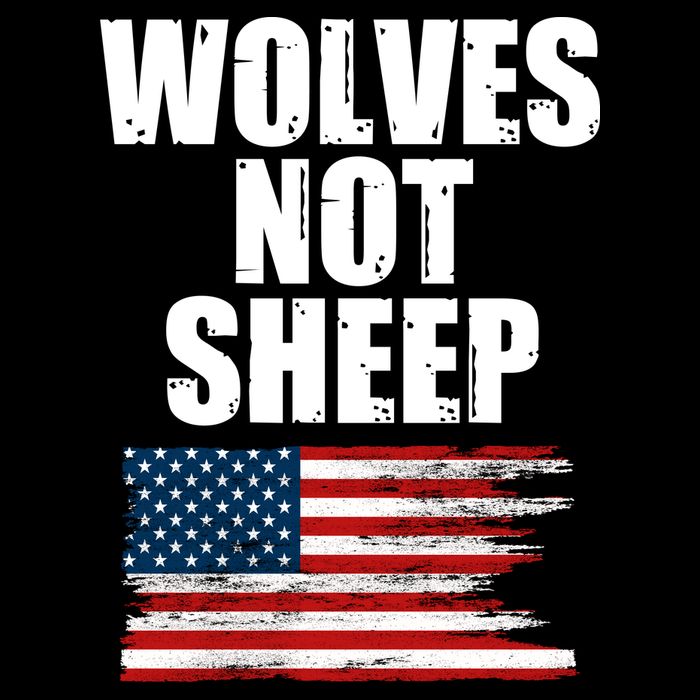 Wolves Not Sheep Distressed American USA Flag Impact Tech Backpack