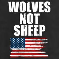 Wolves Not Sheep Distressed American USA Flag Adult Drive Performance Visor