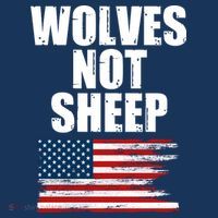 Wolves Not Sheep Distressed American USA Flag Drawstring Bag