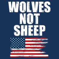 Wolves Not Sheep Distressed American USA Flag Flatbill Hat