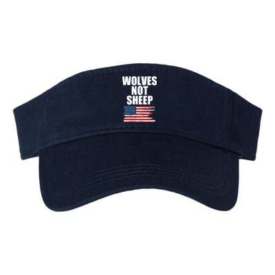Wolves Not Sheep Distressed American USA Flag Visor