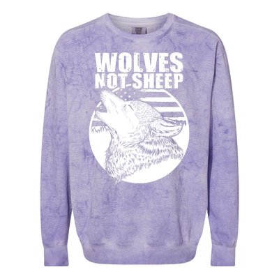 Wolves Not Sheep Colorblast Crewneck Sweatshirt