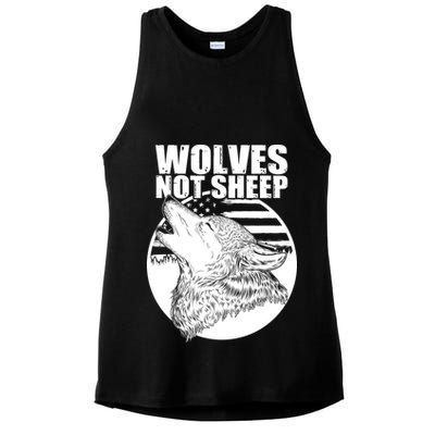 Wolves Not Sheep Ladies PosiCharge Tri-Blend Wicking Tank