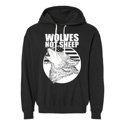 Wolves Not Sheep Garment-Dyed Fleece Hoodie