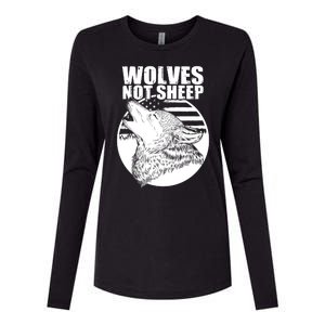 Wolves Not Sheep Womens Cotton Relaxed Long Sleeve T-Shirt