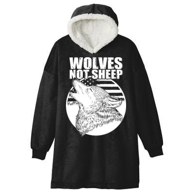 Wolves Not Sheep Hooded Wearable Blanket