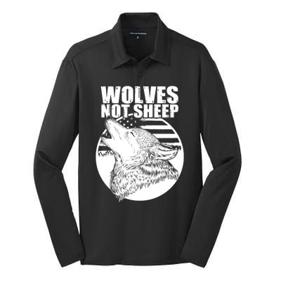 Wolves Not Sheep Silk Touch Performance Long Sleeve Polo