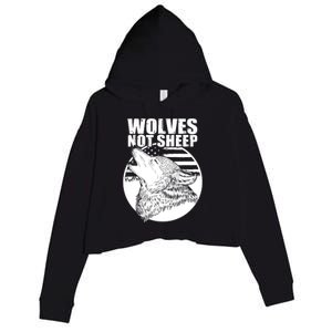 Wolves Not Sheep Crop Fleece Hoodie