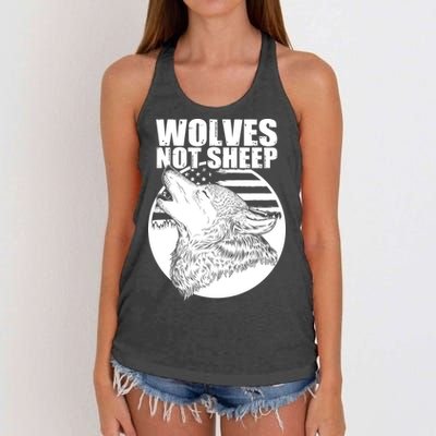 Wolves Not Sheep Women's Knotted Racerback Tank