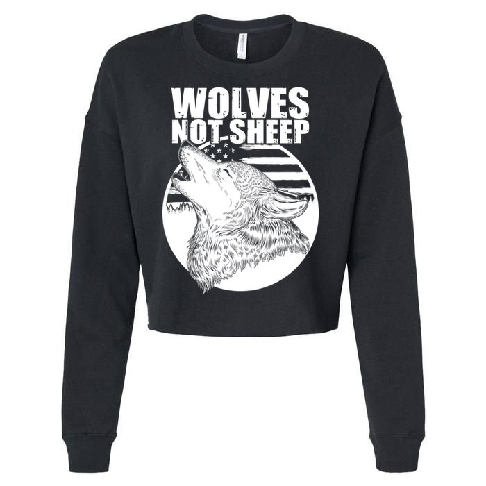 Wolves Not Sheep Cropped Pullover Crew