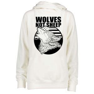 Wolves Not Sheep Womens Funnel Neck Pullover Hood