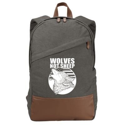 Wolves Not Sheep Cotton Canvas Backpack