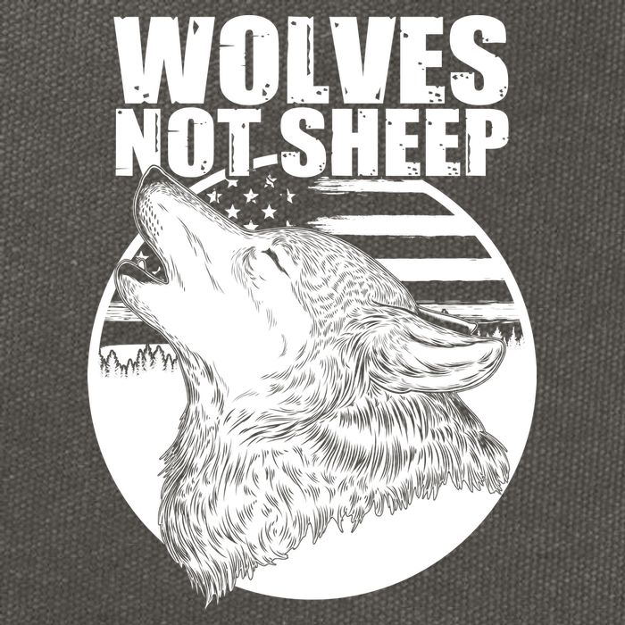 Wolves Not Sheep Cotton Canvas Backpack