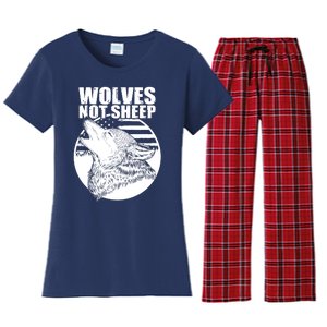 Wolves Not Sheep Women's Flannel Pajama Set