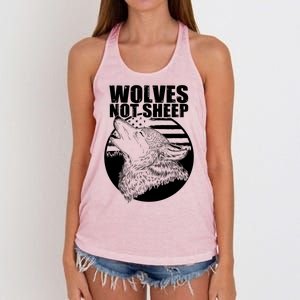 Wolves Not Sheep Women's Knotted Racerback Tank