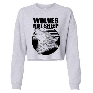 Wolves Not Sheep Cropped Pullover Crew