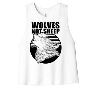 Wolves Not Sheep Women's Racerback Cropped Tank