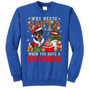 Who Needs Santa When You Have A Rottweiler Xmas Gnomes Gift Sweatshirt