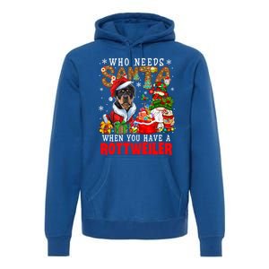 Who Needs Santa When You Have A Rottweiler Xmas Gnomes Gift Premium Hoodie