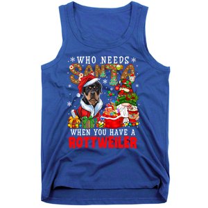 Who Needs Santa When You Have A Rottweiler Xmas Gnomes Gift Tank Top