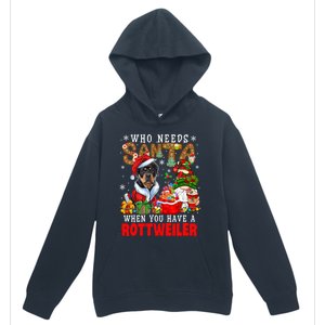 Who Needs Santa When You Have A Rottweiler Xmas Gnomes Gift Urban Pullover Hoodie