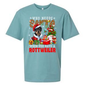 Who Needs Santa When You Have A Rottweiler Xmas Gnomes Gift Sueded Cloud Jersey T-Shirt