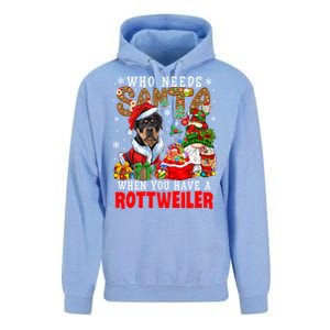 Who Needs Santa When You Have A Rottweiler Xmas Gnomes Gift Unisex Surf Hoodie