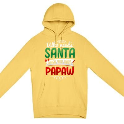 Who Needs Santa When You Have Pawpaw Funny Holiday Christmas Gift Premium Pullover Hoodie