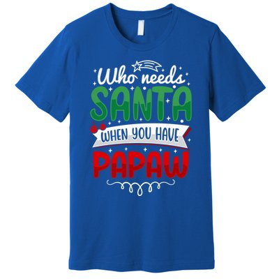 Who Needs Santa When You Have Pawpaw Funny Holiday Christmas Gift Premium T-Shirt