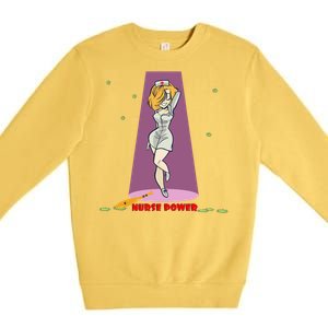 Wo Nurse Superpower Gift Premium Crewneck Sweatshirt