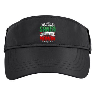 Who Needs Santa When You Have Mamaw Gift Adult Drive Performance Visor