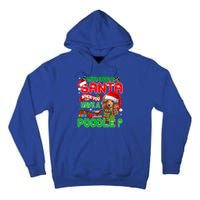 Who Needs Santa When You Have A Poodle Santa Xmas Pajama Gift Tall Hoodie