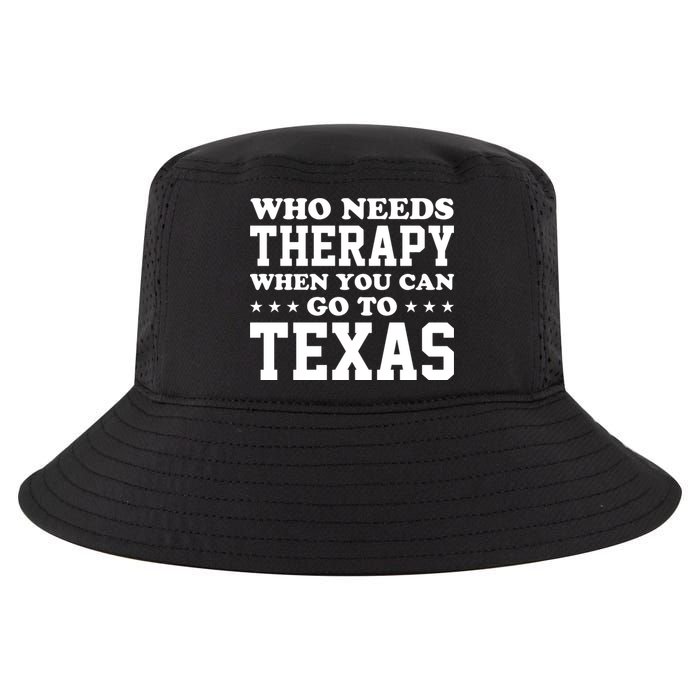 Who Needs Therapy When You Can Go To Texas Cool Comfort Performance Bucket Hat